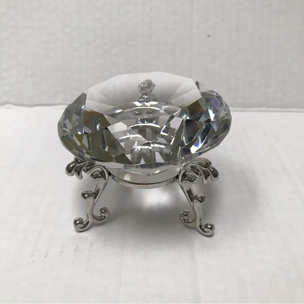 TITISKIN skin crystal faux diamond paperweight with stand 100mm